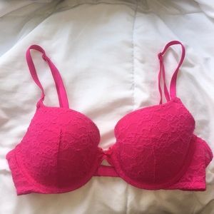 Hot Pink Lace Victoria’s Secret Demi Bra